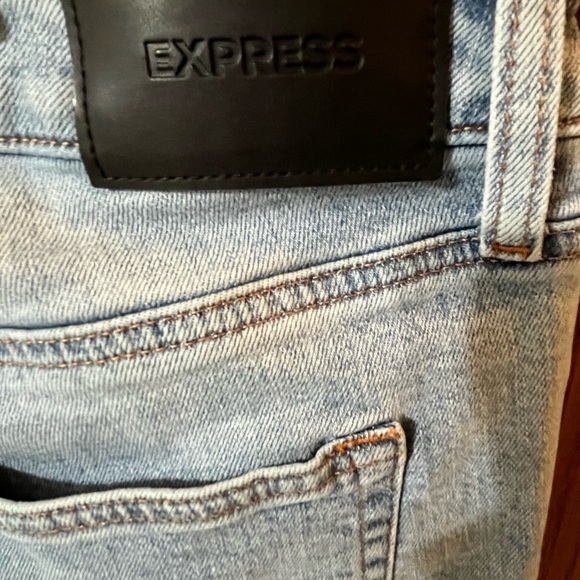 Express Men’s Slim Straight Light Wash Low Stretch Jeans, Size 34x30, EUC - Picture 7 of 11